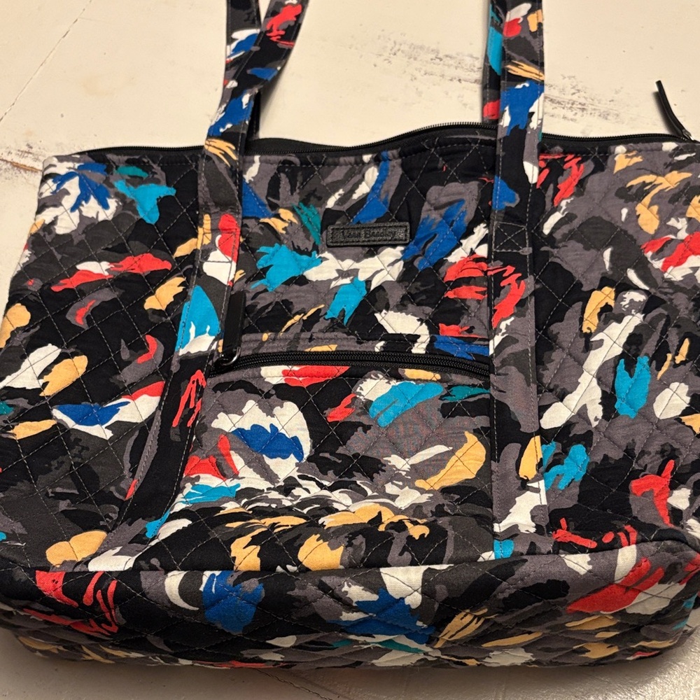 Vera Bradley Splash floral commuter zippered tote bag